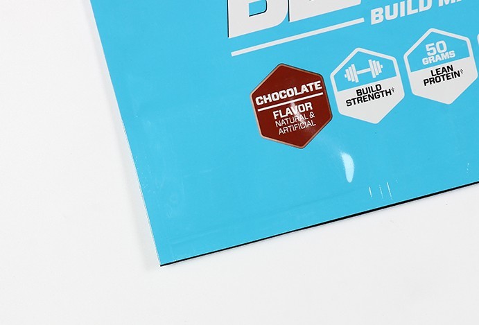 Custom large aluminum foil k pouch packaging mylar foil bags with die-cut handle