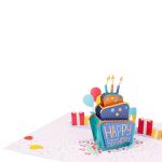 3D SBS Board Happy Birthday Paper Cards For Cake