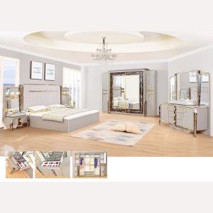 Wholesale Leather Mirrored Classic European Bedroom Furniture Set Optional from china suppliers