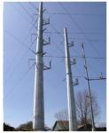 Hot dip galvanized pole/galvanized steel tapered power pole