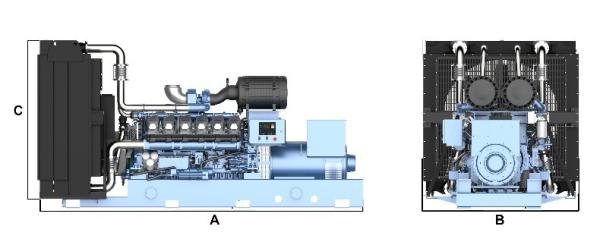 900kw 1000kva WEICHAI Diesel Generator 1000kw 1250kva 12M33 720A Diesel Engine