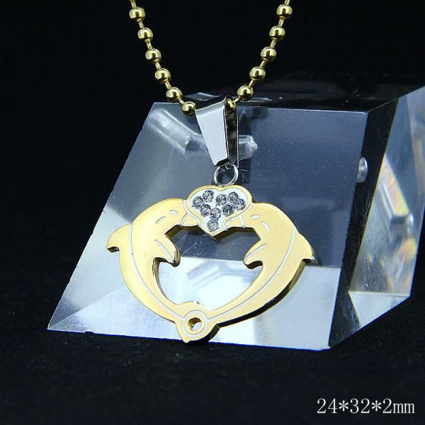 Fashion Ladies Women Girls Stainless Steel Loving Heart Shapped Necklace Pendant