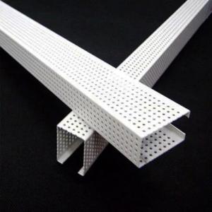 Wholesale Wooden Grain U Baffle Acoustic Ceiling Aluminum Perforated 1.0mm Thickness from china suppliers