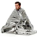 Emergency Silver Mylar Thermal Compact Waterproof Blankets for First Aid Kits