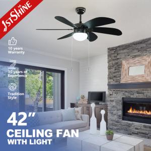 Wholesale Restaurant Pull Chain Switch Ceiling Fan Six MDF Blades AC Motor from china suppliers