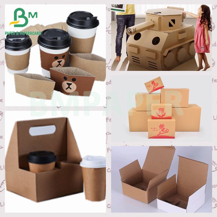 WFW 100g + 100g + 100g Black F Flute Corrugated Cardboard Sheets