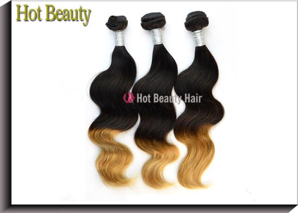 Body Wave Colored Human Hair Extensions , Soft Original 5A Peruvian Hair