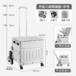 FOLDING SHOPPING CART CLIMBING STAIRS TO BUY VEGETABLES HAND CART OUTDOOR