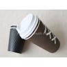 Buy cheap Custom Brown Ripple Wall Kraft Paper Coffee Cups For Coffee / Espresso from wholesalers
