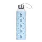 Personlized Single Wall Glass Drinking Bottles Silicone Sleeve 300ml