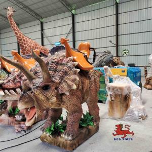 Wholesale Indoor Animatronic Triceratops Ride On Dinosaur Customized Size from china suppliers