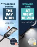 500W Solar Street Light IP65 Waterproof Outdoor Lights 2 Pieces 6000LM Solar