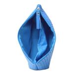 Woven Pattern PU Leather Custom Cosmetic Bags / Storage Makeup Bags