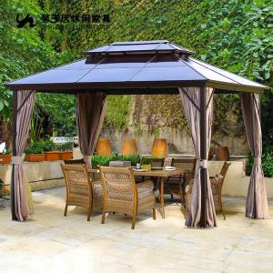 Wholesale Escape the City Hustle with a Stylish Metal Roof Gazebo from china suppliers