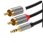 Colorful Video Audio Cables , Stereo Jack Cables 2 Rca 3.5Mm Digital To Male For