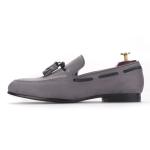 Handmade Mens Velvet Loafers Genuine Leather British Style Men Shoes for Wedding