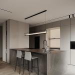 Modern Cabinet White Oak Wood Veneer Handless Frameless Contemporary Kitchen