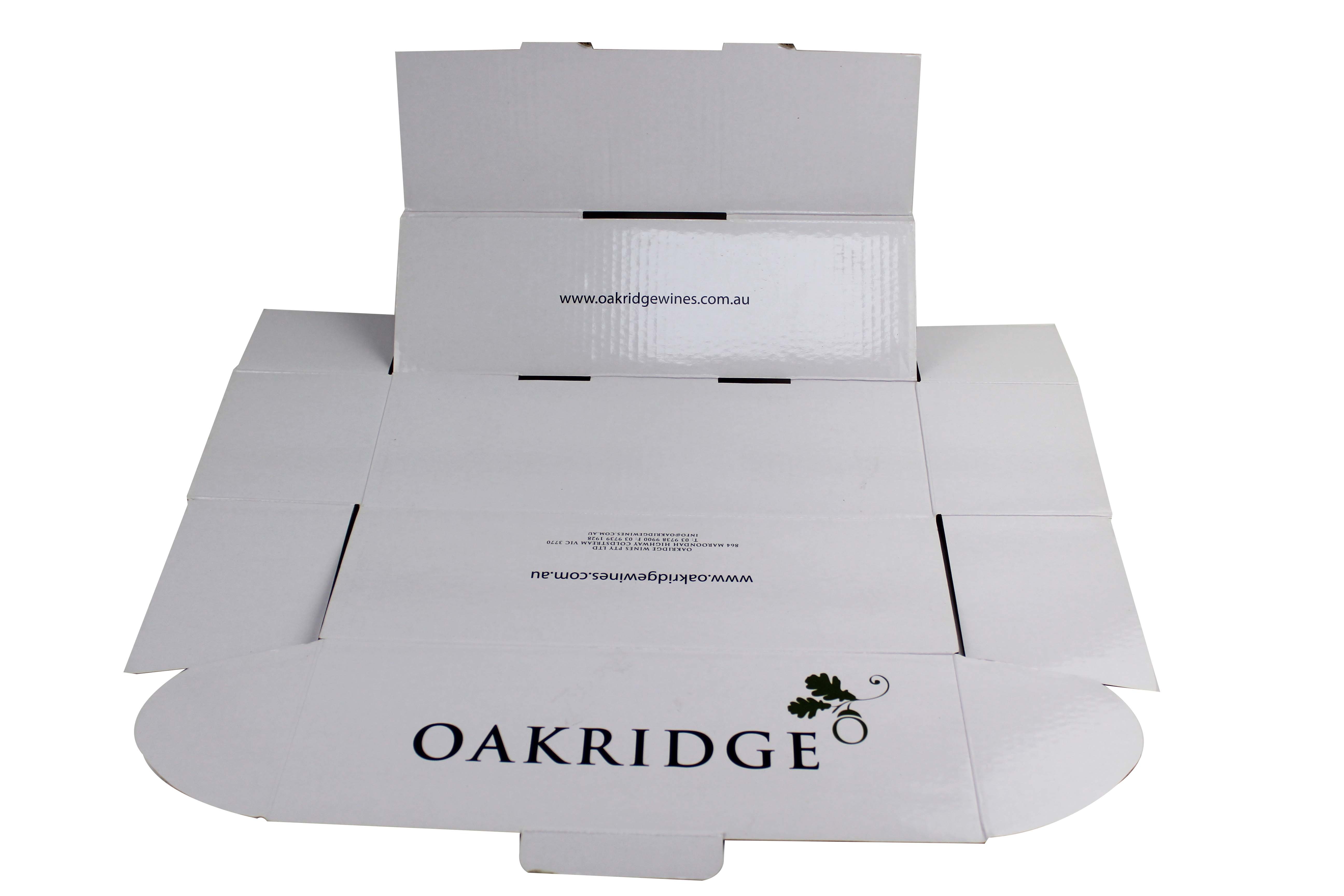 White Corrugated Folding Carton Box Carton For Single Pack Wine Bottle