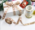 Golden Christmas ribbons, Christmas wreaths, Christmas trees, bows, decorations,