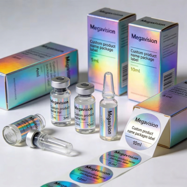Personalized Custom Multi Color Peptide Vial Labels for 2ml 3ml 10ml Glass Bottle Waterproof Sticker