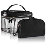 Zipper Closure Hanging Bathroom Bag , Waterproof Toiletries Organiser Bag 3 In 1