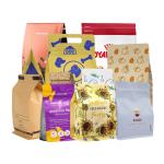 Heat Sealed Biodegradable Kraft Paper Bag Side Guesst Bottom Bag Coffee