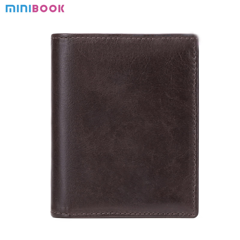 Vintage Men's Business Card Holder Wallet with Open Closure and No Decoration