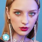 OEM Vika Purple Brown Blue Halloween Eye Contacts 14.5mm for party