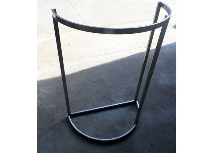 Half Round Type Brushed Stainless Steel Garment Display Stand D=800MM