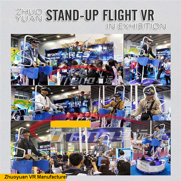 360 Degree Supermarket Interactive Stand Up Flight VR Simulator For Single Player