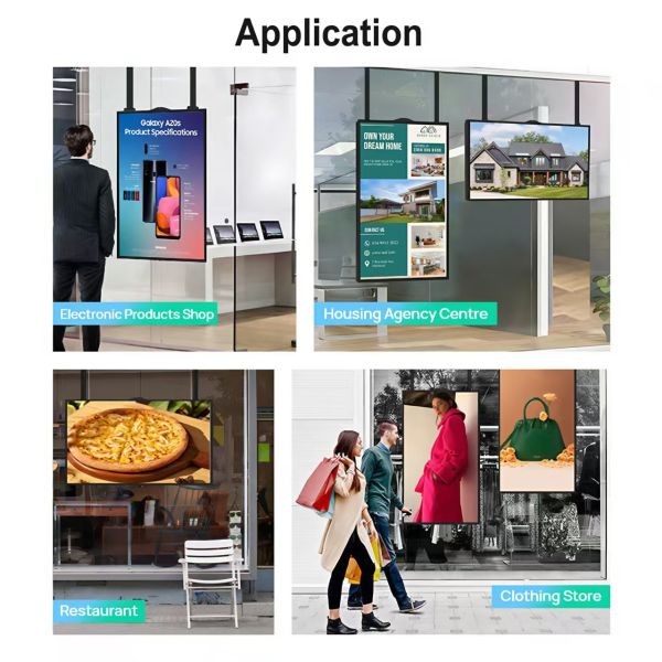 CHXS 32 Dual Sided LCD Advertising Screens High Brightness Ceiling Mounted for Shopping Mall & Retail Store Display