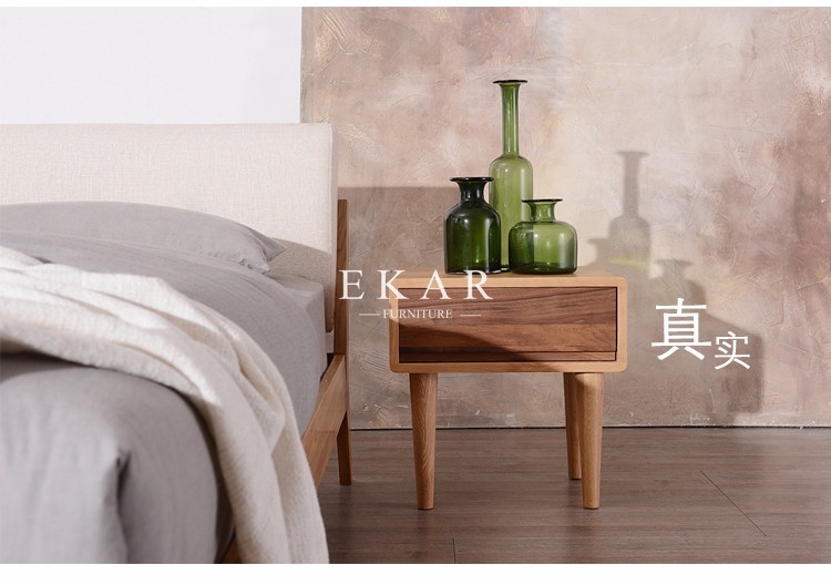European Bedroom Furniture 4 Legs Wooden Bedside Night Stand Tables
