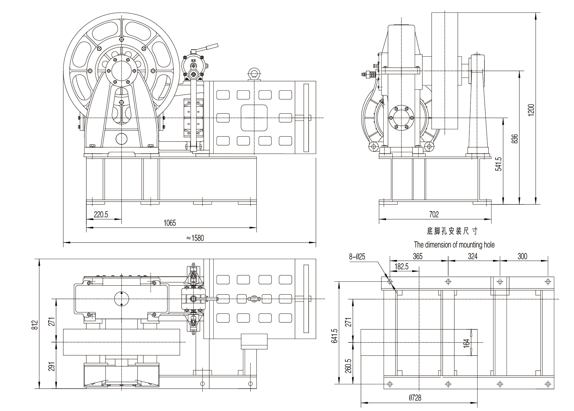 Elevator geared traction machine