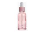 15ml 30ml Pink Translucent Glass Dropper Bottle For Essential Oil Customized