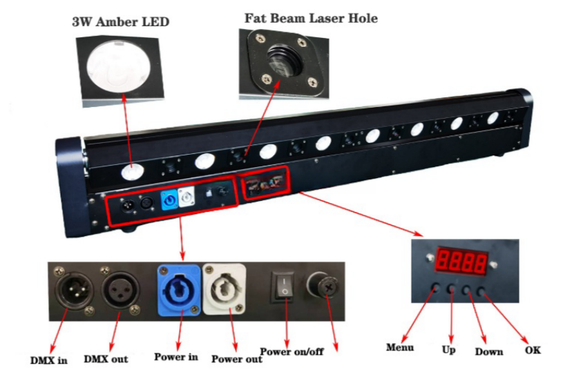 DJ Stage Laser Light Moving Head Party LED Beam Lights