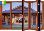 Exterior Windproof Aluminum Double Tempered Glass Patio Folding Door