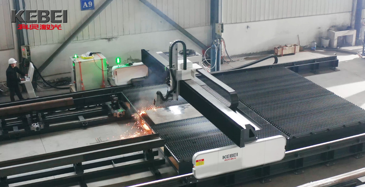24000mm Workbench Gantry Laser Cutting Machine Powered by Fiber Laser for AC380V/50Hz Power Supply