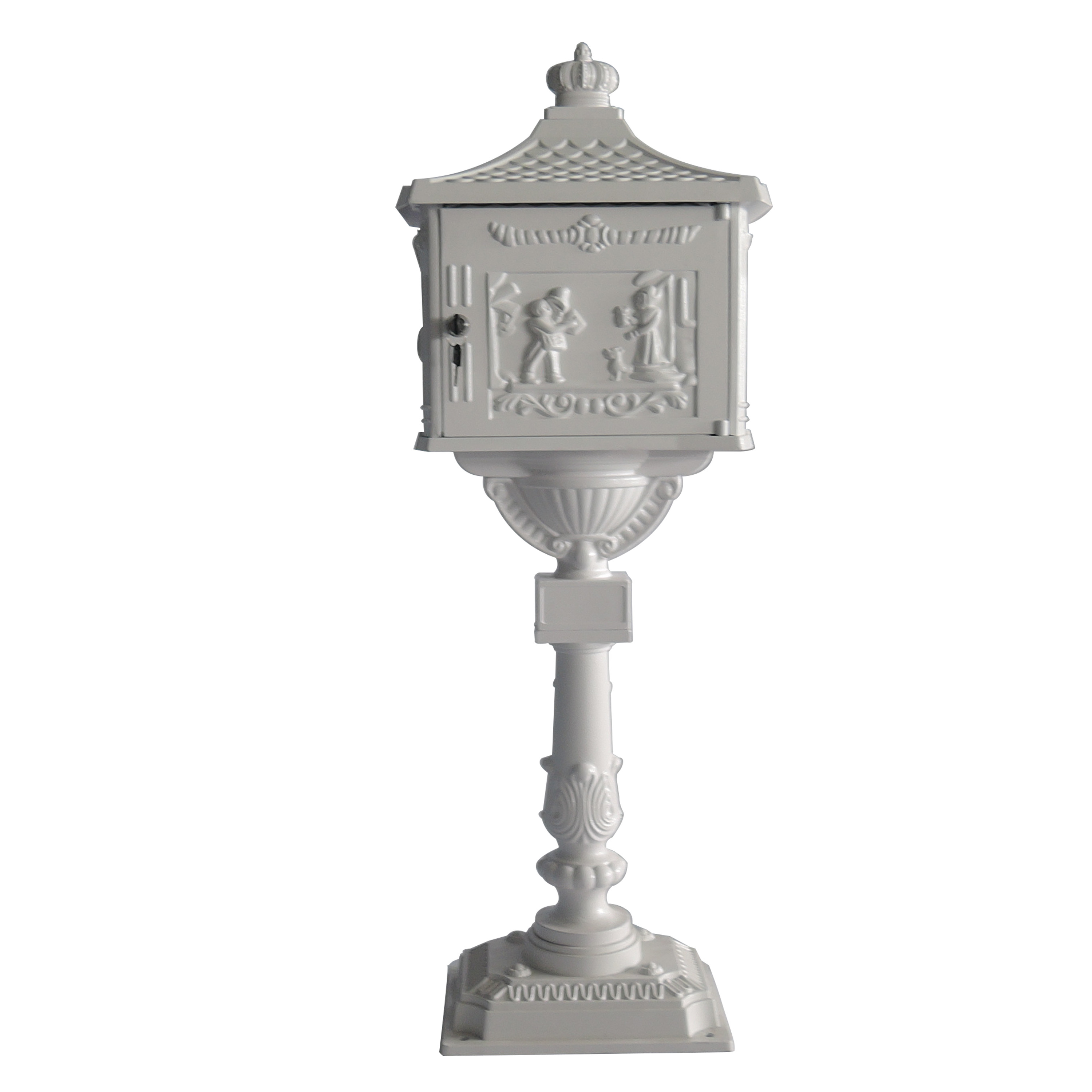 Yard Outside Freestanding Letterbox Delicate Vintage Design 8.3kg