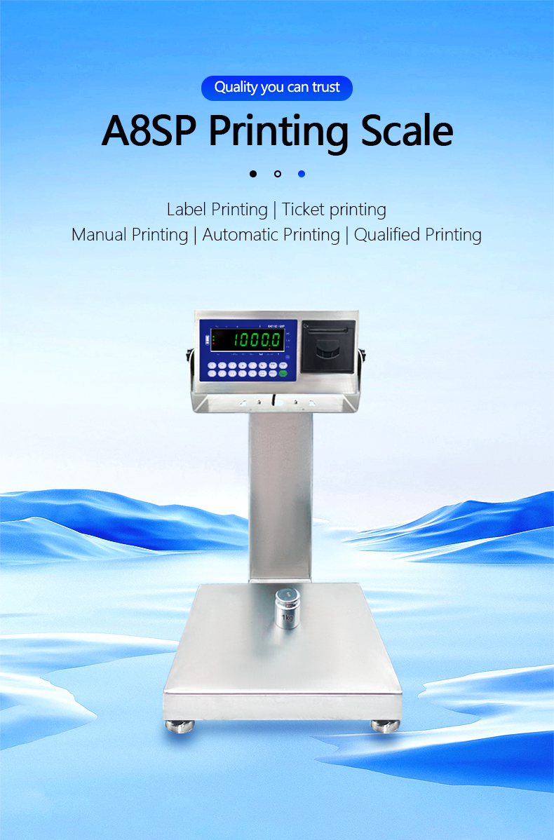 1 Advanced A8SP printing small platform scale square vertical bar 22cm*28cm 3kg capacity