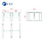 Intelligent Hotel Stainless Steel Turnstiles Glass Turnstile Gate 114b