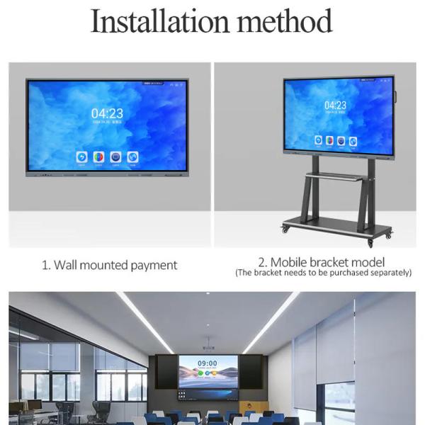 65/75/86 Inch Finger Multi Touch Screen Smart LCD Display All-in-One Teaching Board Electronic Interactive Board Conference Machine