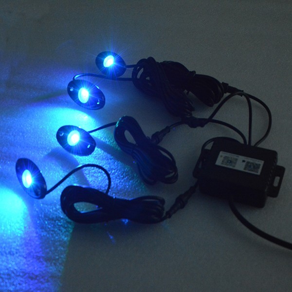 RGB Bluetooth Control 9-32V DC Led Rock Light , IP68 Jeep Off Road Rock Lights