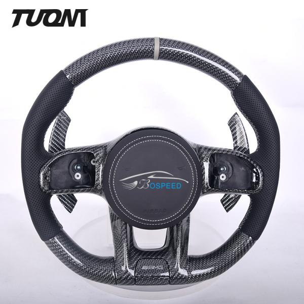 Silver Carbon Fiber Mercedes Benz Steering Wheel Perforated Leather Northern