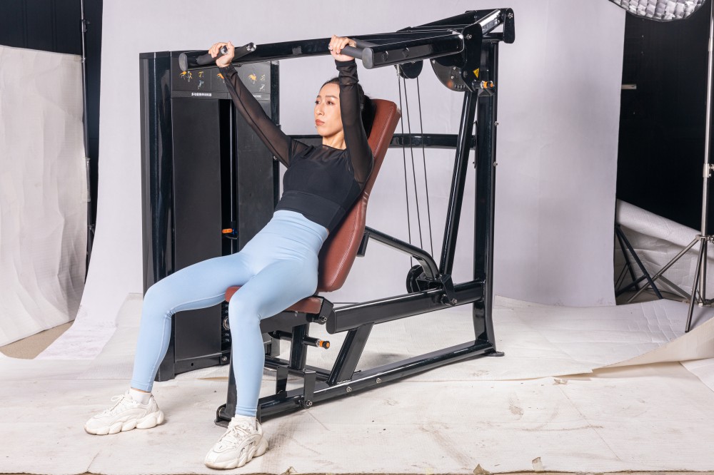 Commercial Indoor Fitness Equipment: Pin-Loaded Multi-Press Machine for Bodybuilding and Chest & Shoulder Workout