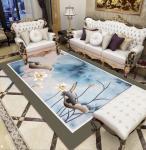 Crystal Velvet Bedroom Sofa Living Room Floor Carpet Noble Elegant New Chinese