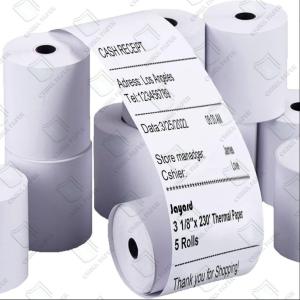 Wholesale 45g-80g 100% Wood Pulp Small White Thermal Paper Receipt Paper Roll Cash Register Paper from china suppliers