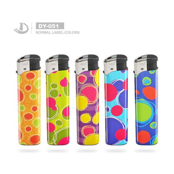 Request Sample for Colorful Sticker Electric Cigarette Lighter Lead Time 20 to