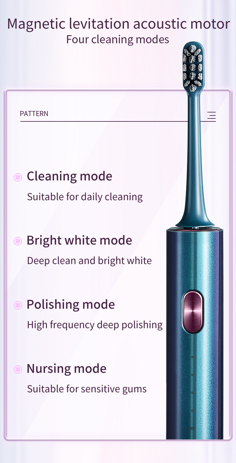 Competitive Price UV 360 Disinfection Cup Sonic Electric Toothbrush With IPX7 DuPont Brush Heads