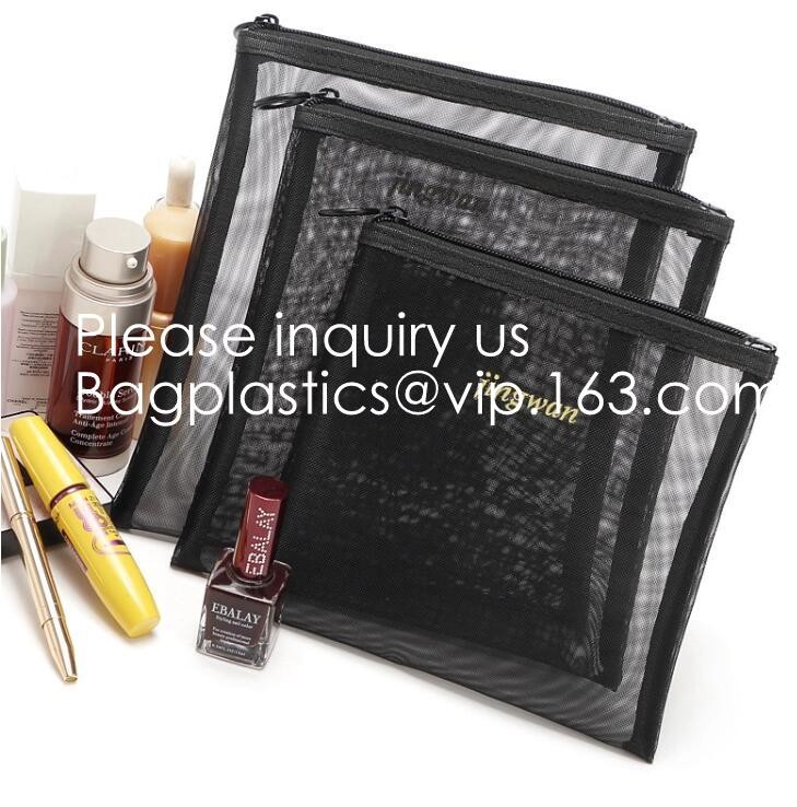 Nylon Mesh Net Cosmetic Bag, Mesh Make Up Bag,Eco -friendly material cosmetic mesh bag ,PVC mesh bag for sales in USA
