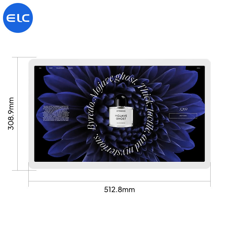 24 Inch Wall Mounted Digital Signage RK3399 Narrow Bezel 10-Point Capacitive Touch Screen